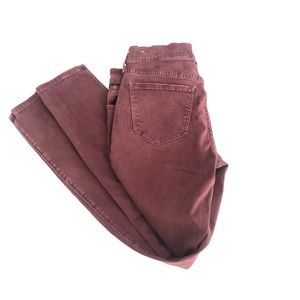 Madewell “Skinny Skinny” Maroon Pants
